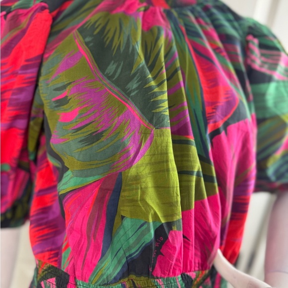 FARM RIO Midnight Leaves Mini Dress Size Small. - Picture 6 of 14